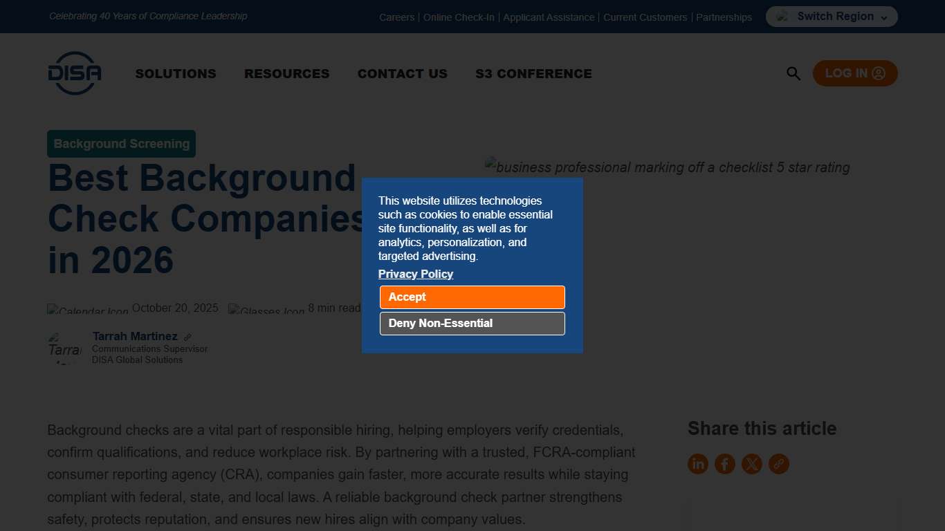 Best Background Check Companies in 2026 DISA